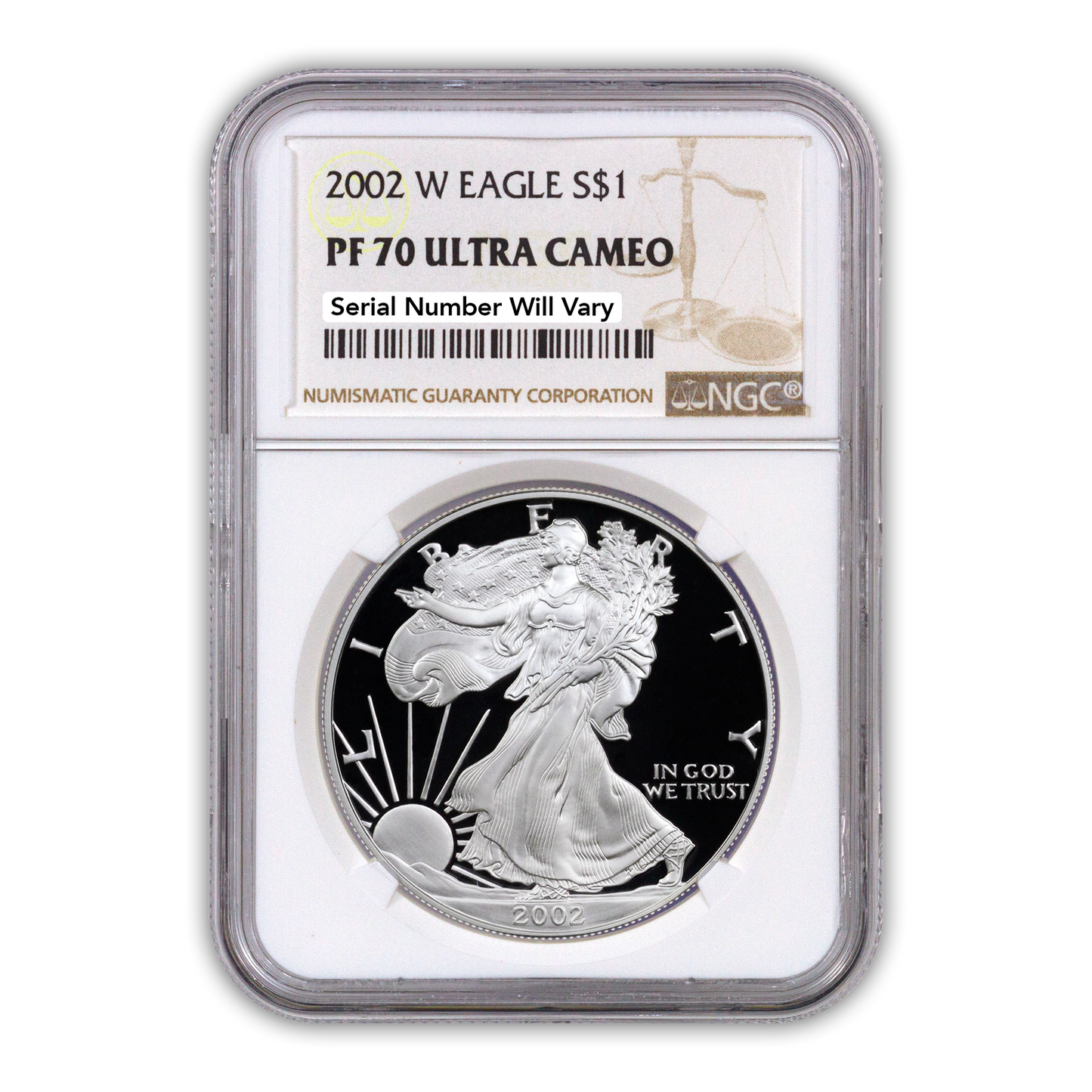 2002 Silver Eagle - Proof - NGC PF70 - CoinsTV