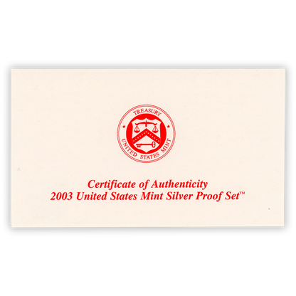 2003 Silver Proof Set - 10 Coins