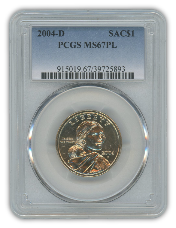 2004 Sacagawea Dollar Denver - PCGS MS67 PL Prooflike