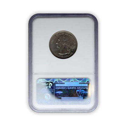 2004 Wisconsin Quarter Dollar Denver - Extra Leaf Low Error - NGC MS64