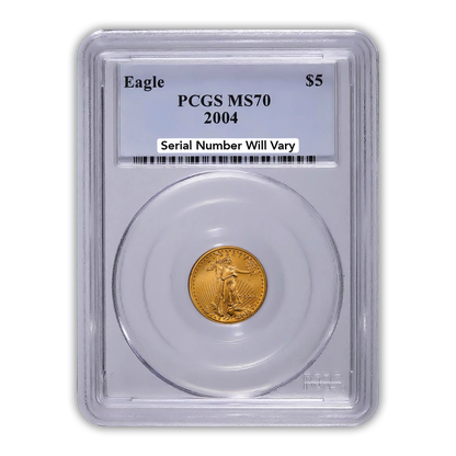 2004 $5 Gold Eagle - 1/10th oz PCGS MS70