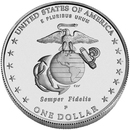 2005 Marine Corps Silver Dollar - Uncirculated in OGP