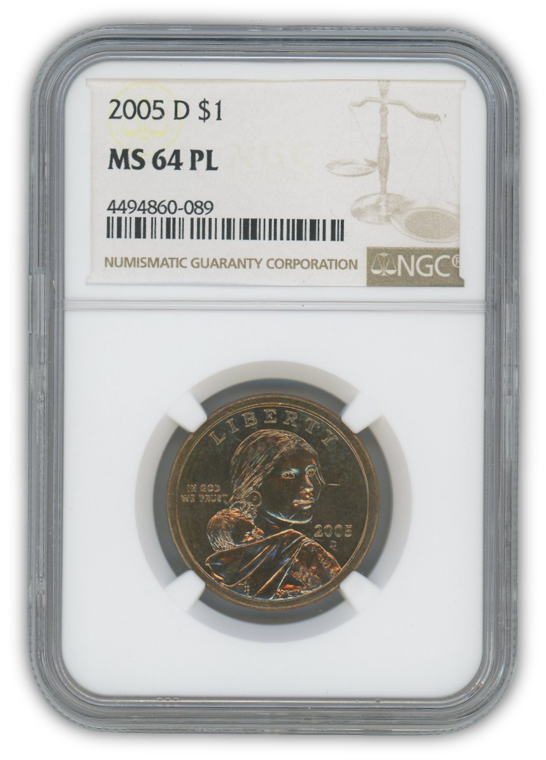 2005 Sacagawea Dollar Denver - NGC MS64 PL Prooflike