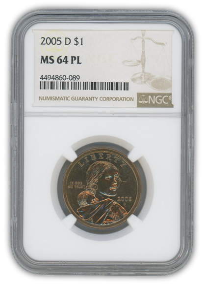 2005 Sacagawea Dollar Denver - NGC MS64 PL Prooflike