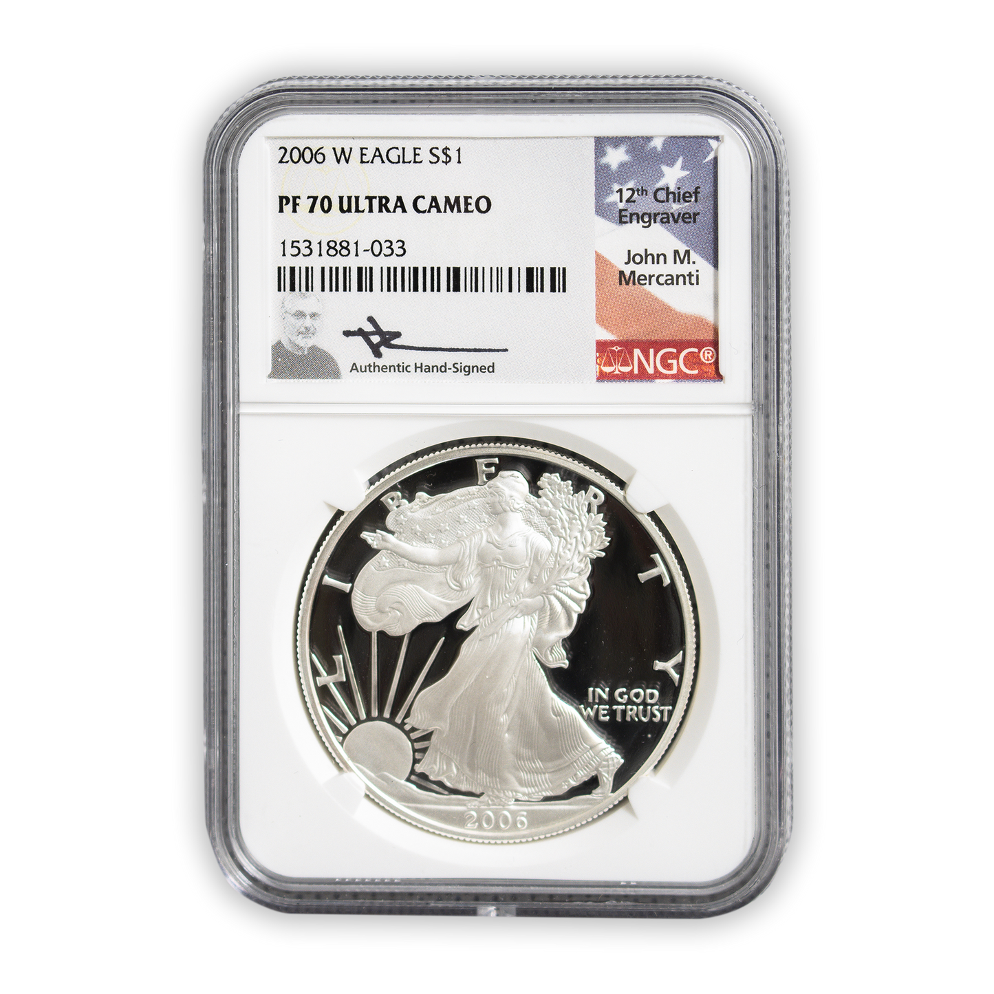 2006 Silver Eagle - West Point - NGC PF70 Mercanti Label