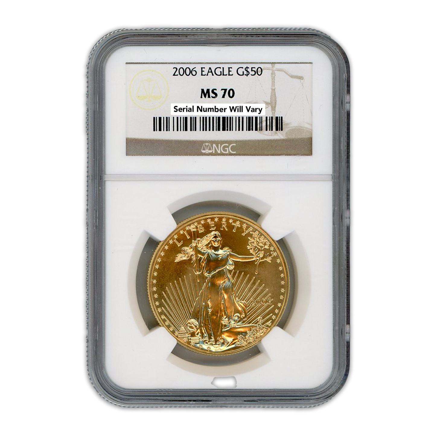 2006 $50 Gold Eagle  NGC MS70
