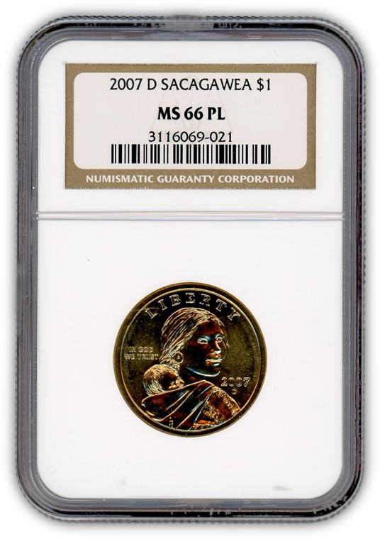 2007 Sacagawea Dollar Denver - NGC MS66 PL Prooflike