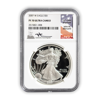 2007 Silver Eagle - West Point - NGC PF70 Mercanti Label