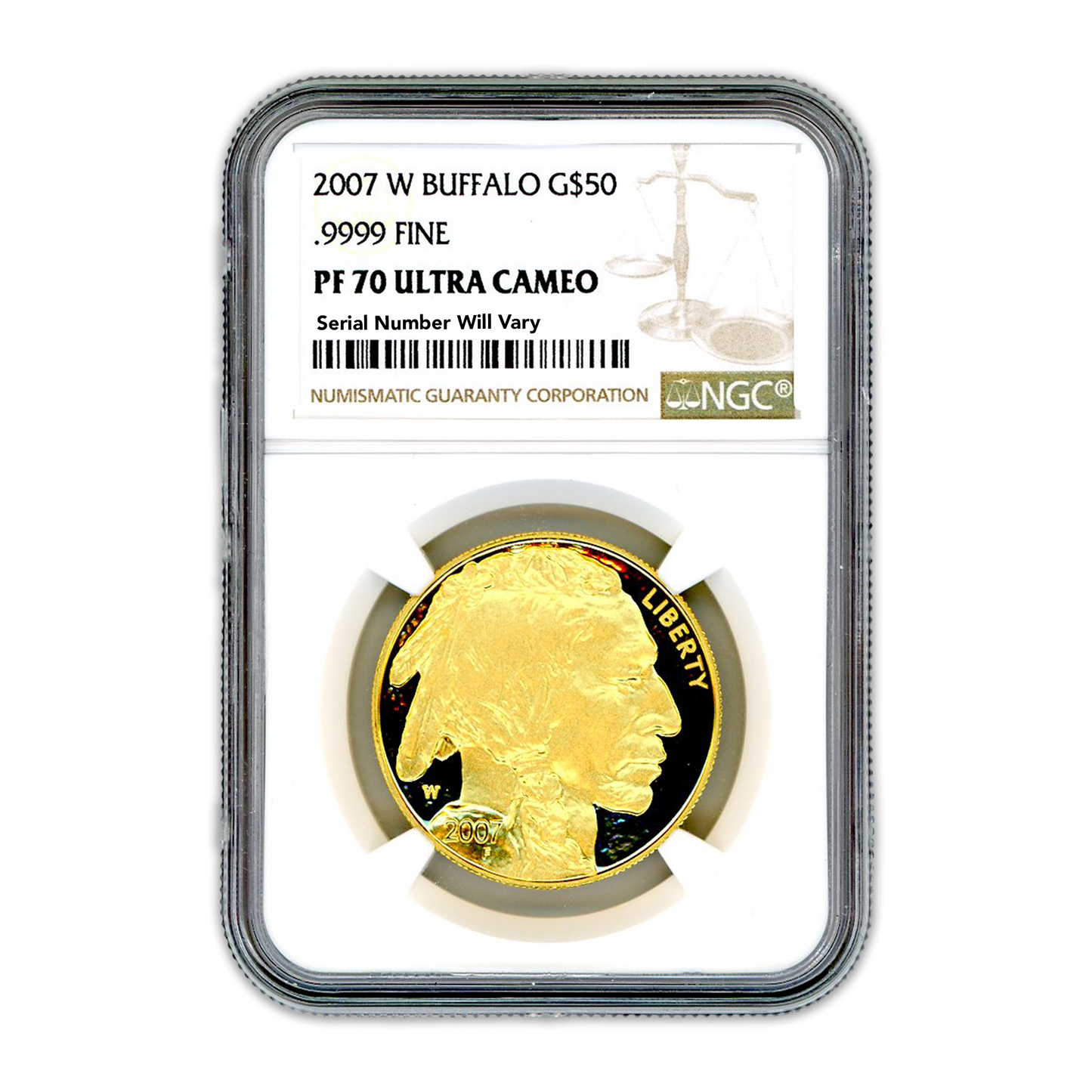 2007 $50 Gold Buffalo - 1/2oz - NGC PF70