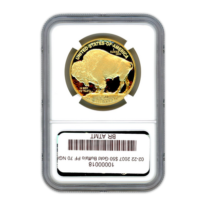 2007 $50 Gold Buffalo - 1/2oz - NGC PF70