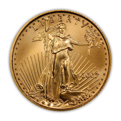 2007 $5 Gold Eagle - 1/10th oz - Business Strike - Uncirculated - CoinsTV