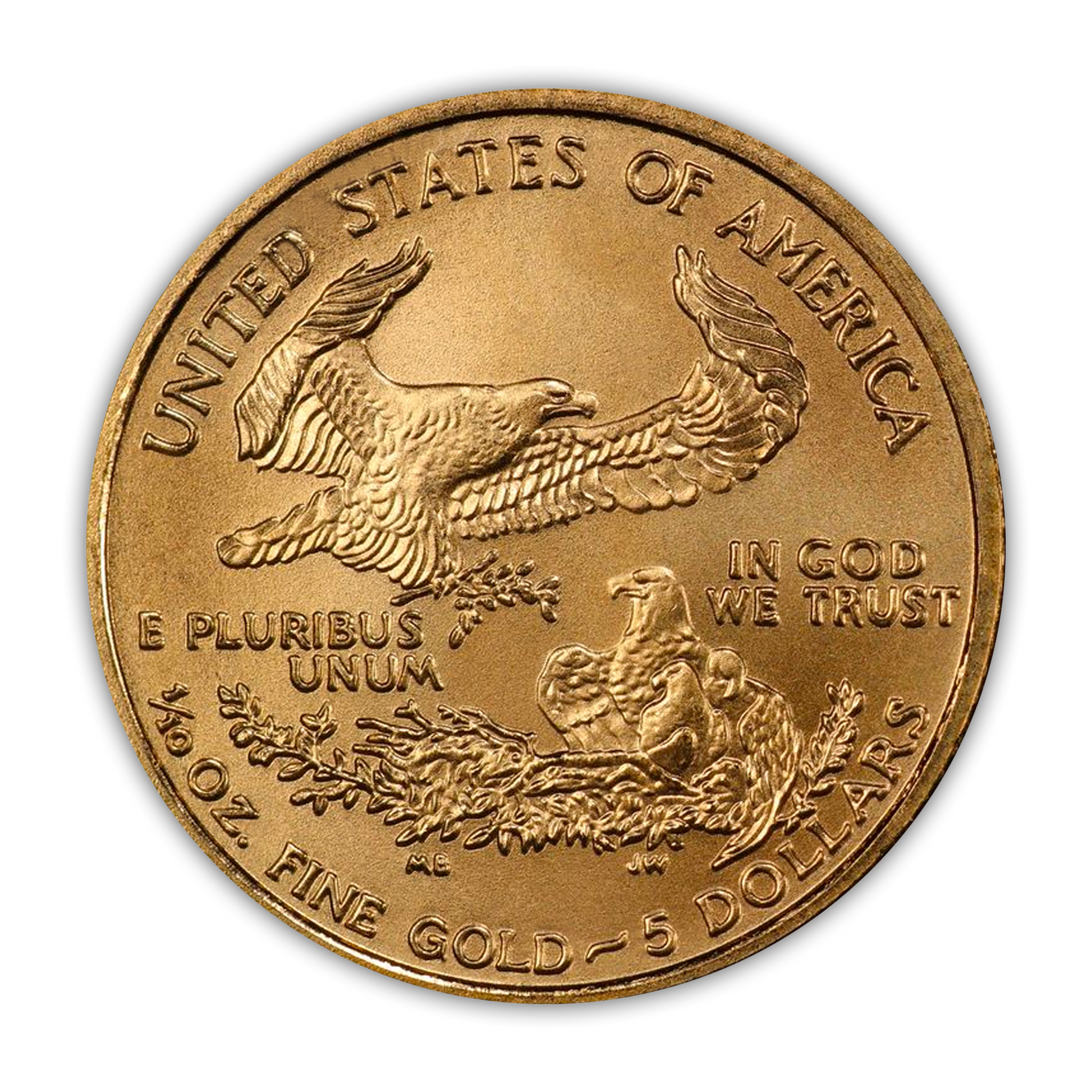 2007 $5 Gold Eagle - 1/10th oz - Business Strike - Uncirculated - CoinsTV