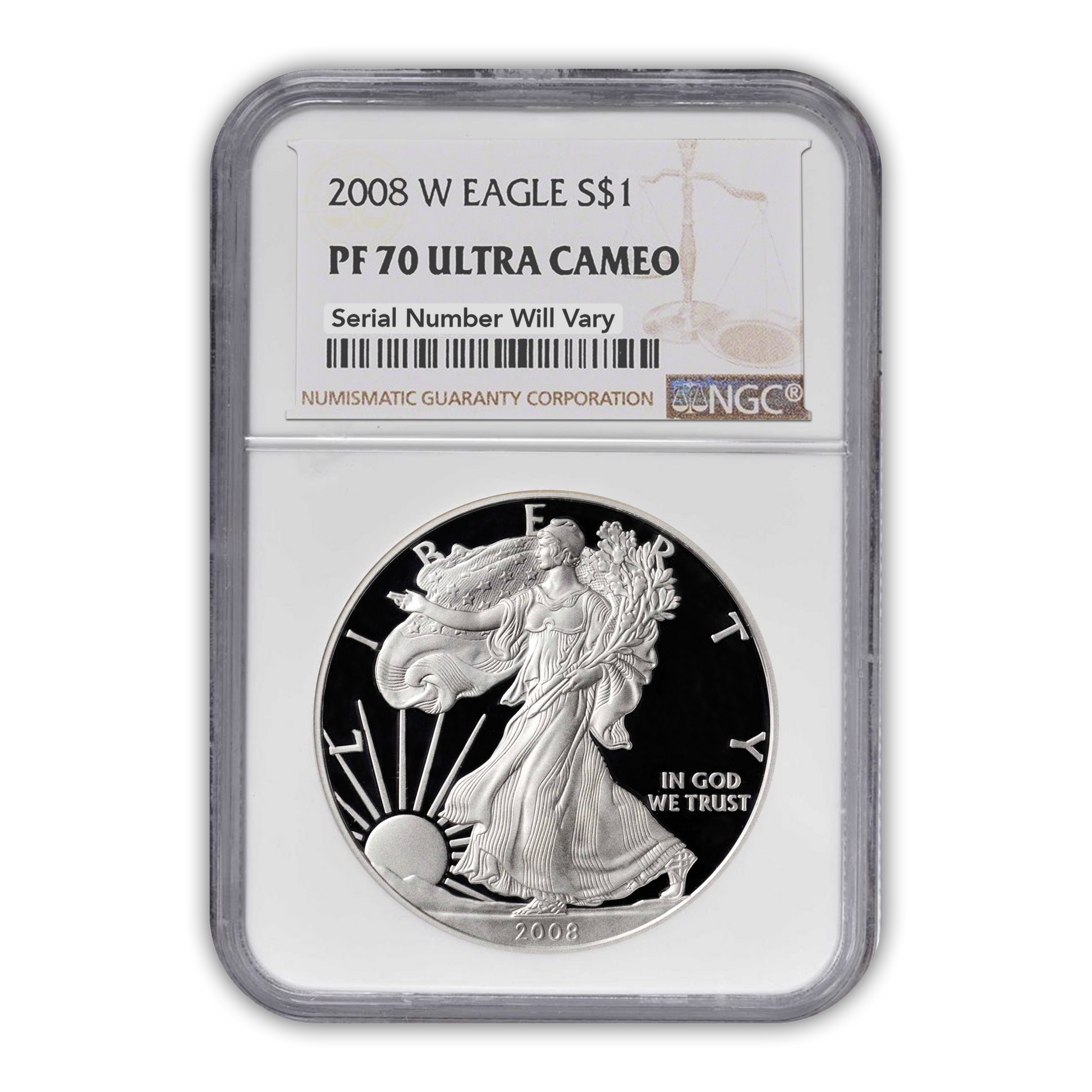 2008 Silver Eagle - Proof - NGC PF70 - CoinsTV
