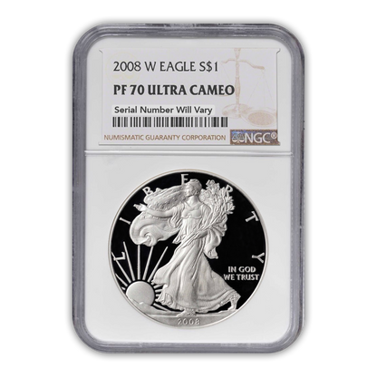 2008 Silver Eagle - Proof - NGC PF70 - CoinsTV