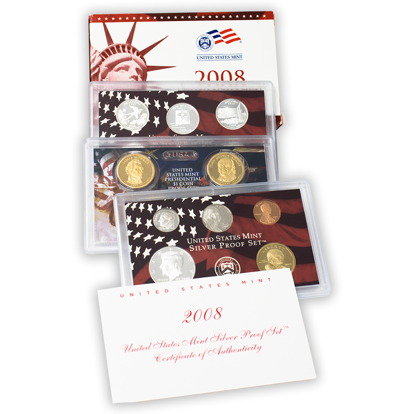 2008 Silver Proof Set - 14 Coins