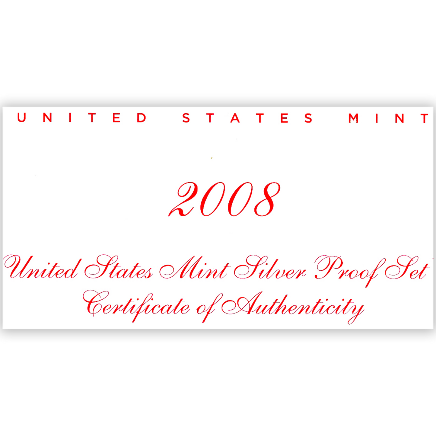 2008 Silver Proof Set - 14 Coins