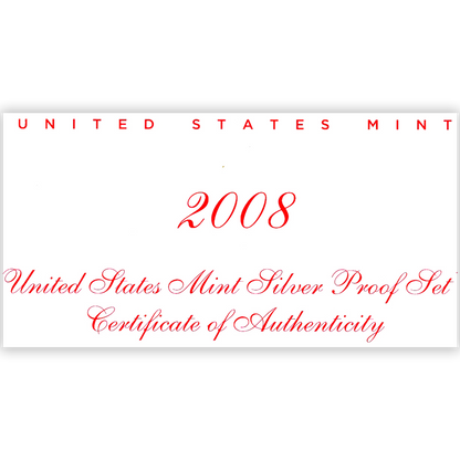 2008 Silver Proof Set - 14 Coins