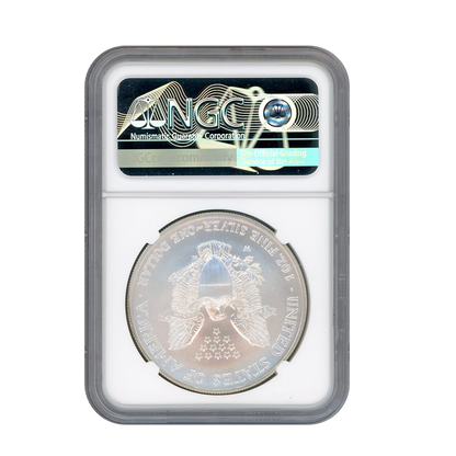 2008 West Point Burnished Silver Eagle - Reverse of 2007 - NGC MS69