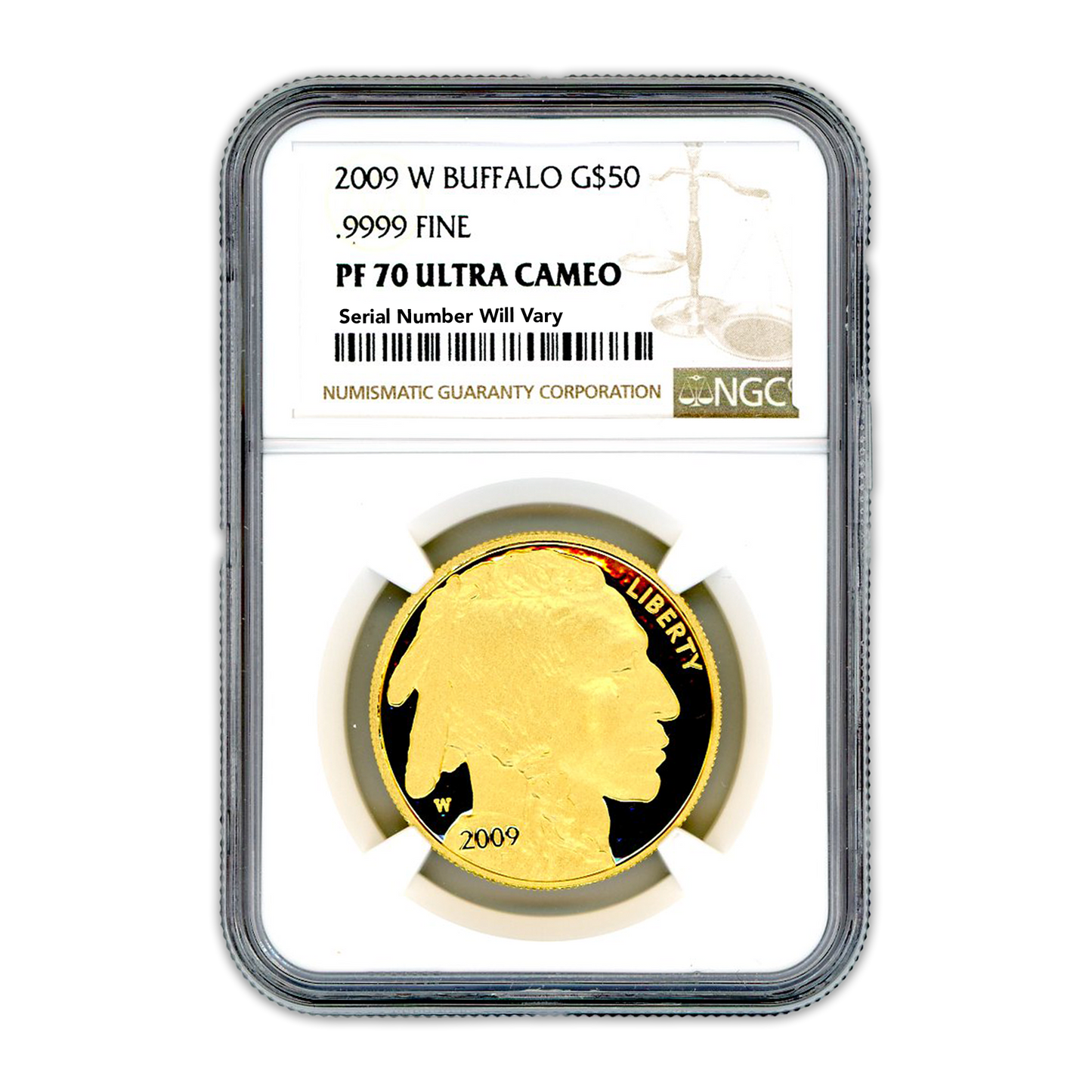 2009 $50 Gold Buffalo - 1/2oz - NGC PF70