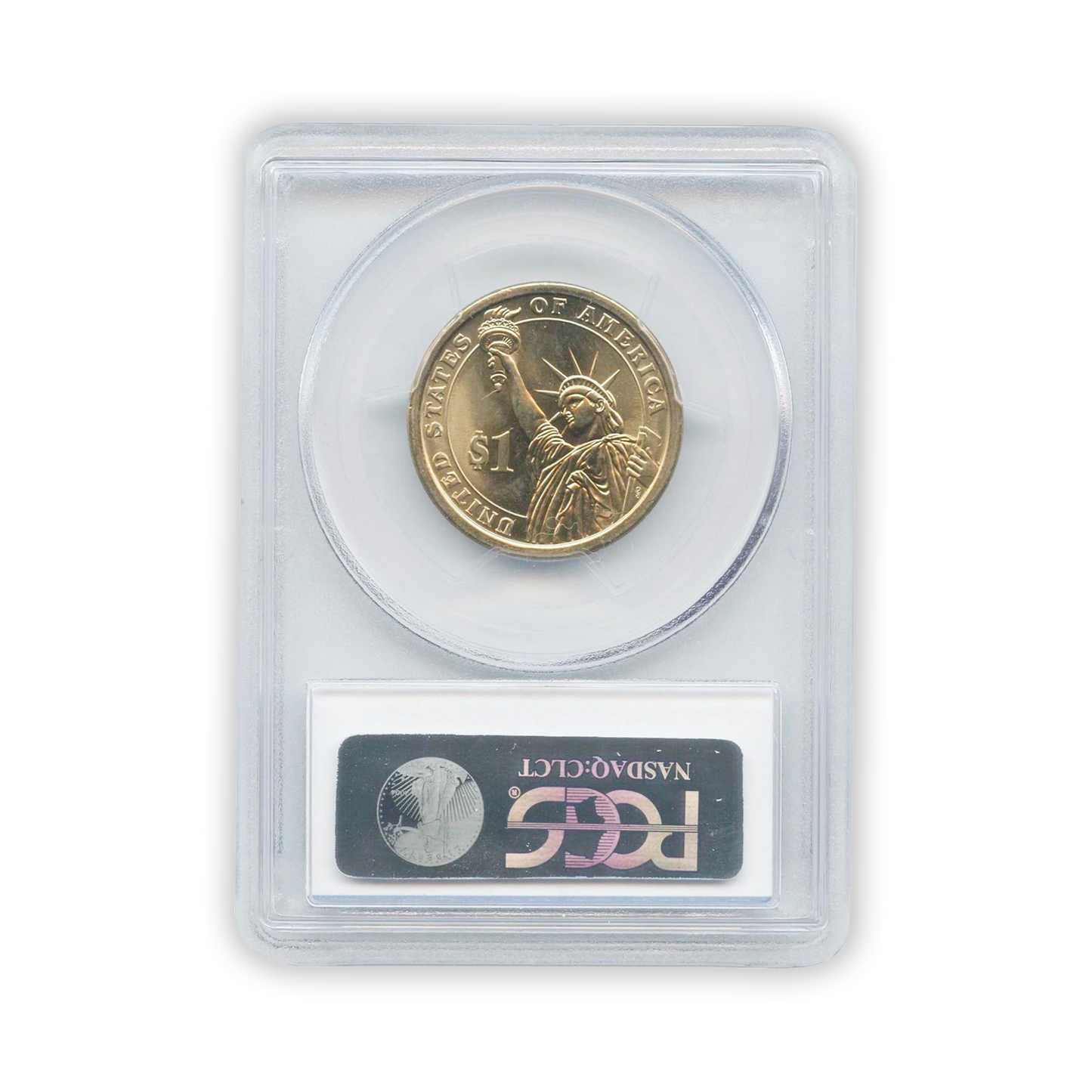2009 William Harrison Dollar Error - Missing Edge Lettering - PCGS MS65