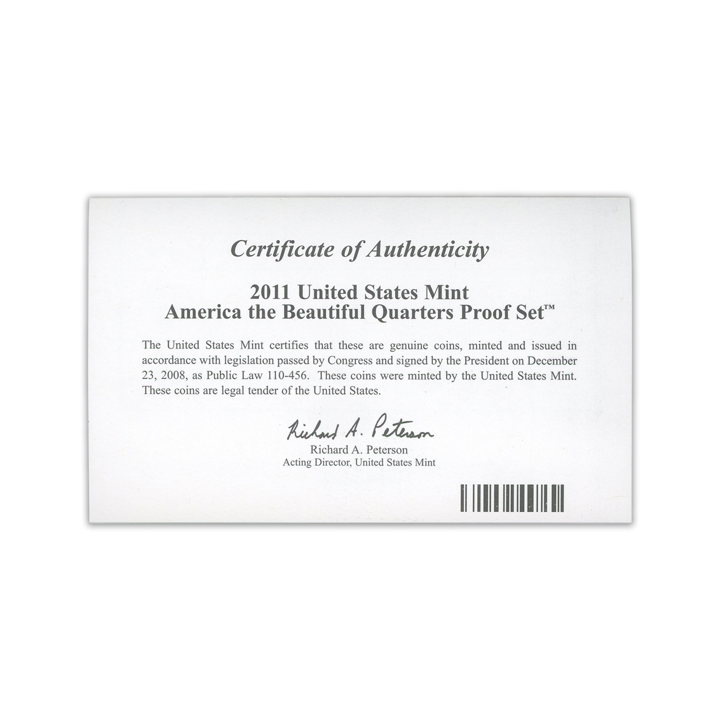 2011 United States Mint - America the Beautiful - Quarters Proof Set