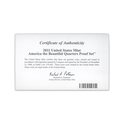 2011 United States Mint - America the Beautiful - Quarters Proof Set