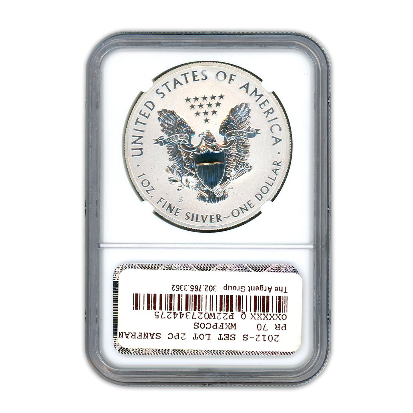 2012 S Silver Eagle 2 pc San Fransisco Set -  NGC PF70