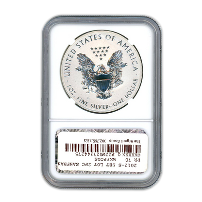 2012 S Silver Eagle 2 pc San Fransisco Set -  NGC PF70