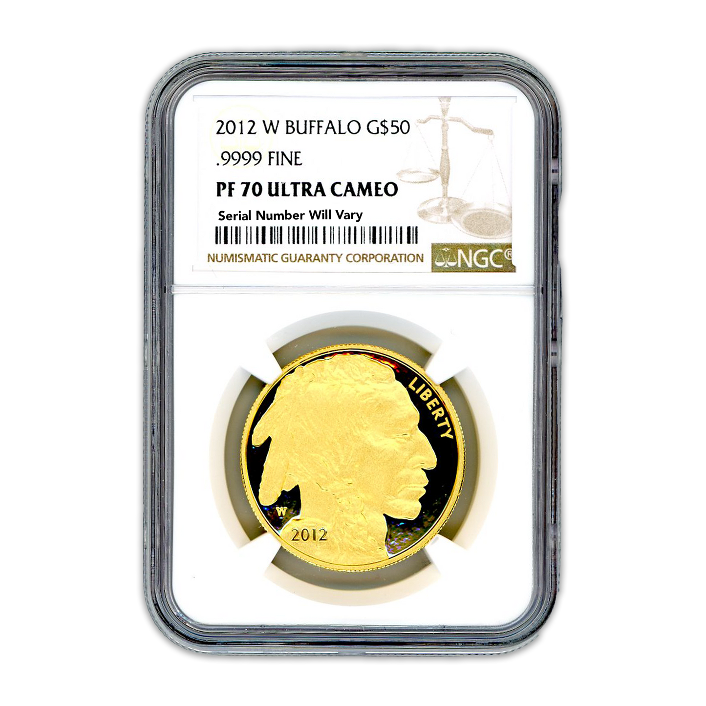 2012 $50 Gold Buffalo - 1/2oz - NGC PF70
