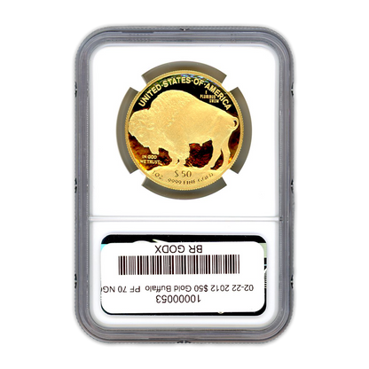 2012 $50 Gold Buffalo - 1/2oz - NGC PF70