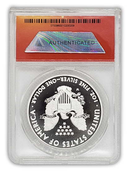 2013 W Silver Eagle 2 pc West Point 35th Anniversary Set - ANACS PR69