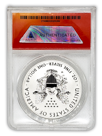 2013 W Silver Eagle 2 pc West Point 35th Anniversary Set - ANACS PR69