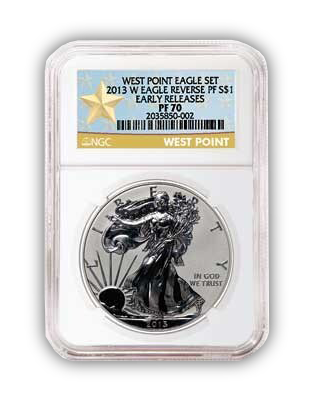 2013 W Silver Eagle 2 pc West Point 35th Anniversary Set - NGC PF70 Star Label