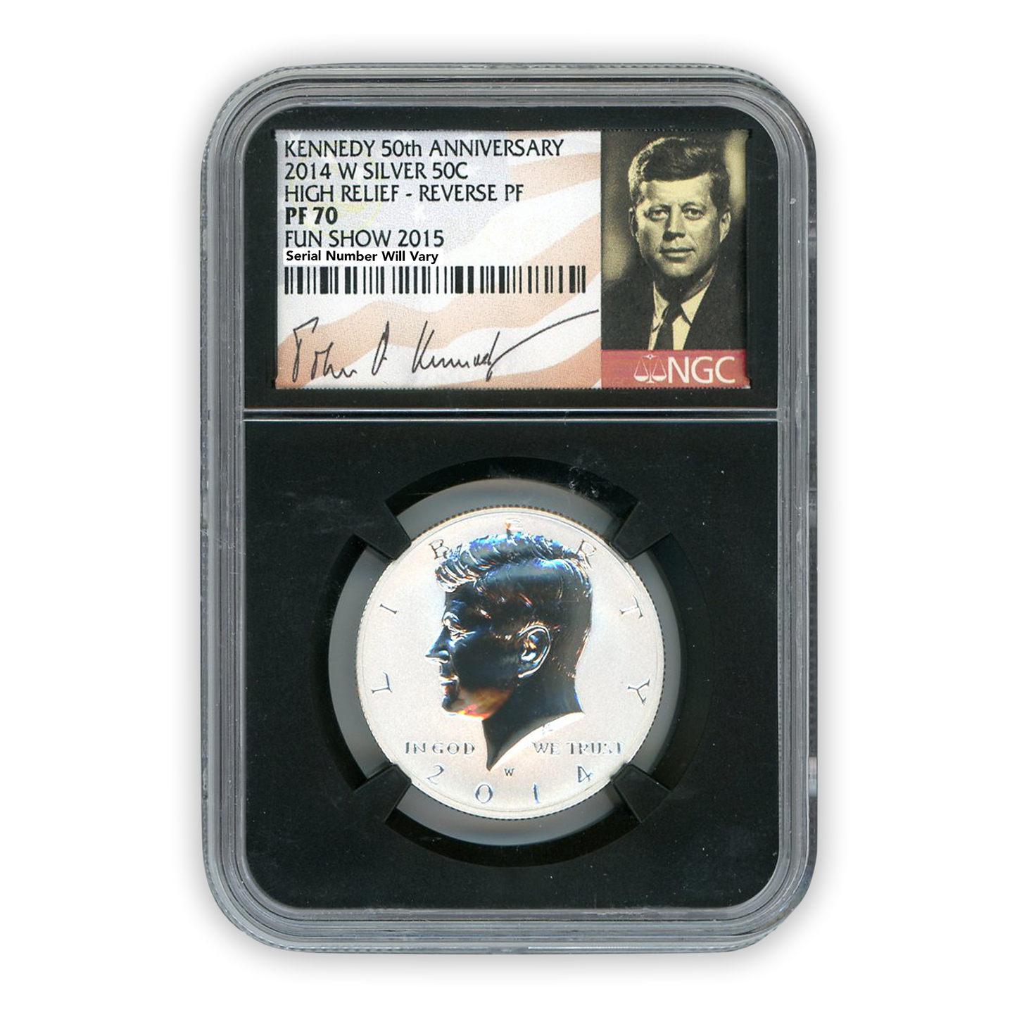 2014 4pc Coin Set Silver Kennedy Set Black Core NGC MS70