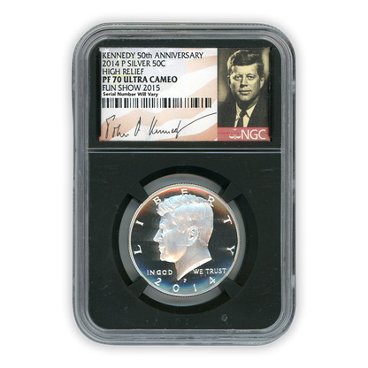 2014 4pc Coin Set Silver Kennedy Set Black Core NGC MS70