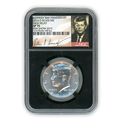 2014 4pc Coin Set Silver Kennedy Set Black Core NGC MS70