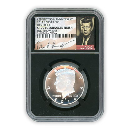 2014 4pc Coin Set Silver Kennedy Set Black Core NGC MS70