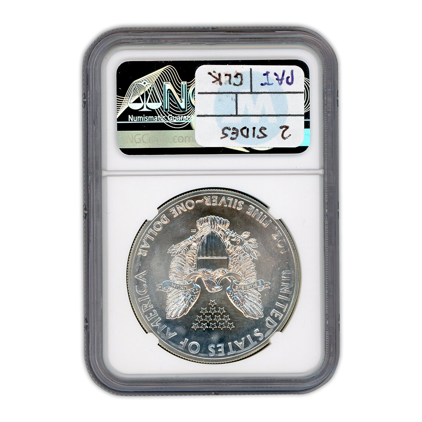 2014 $1 Silver Eagle - Mint Error - Weakly Struck NGC MS69