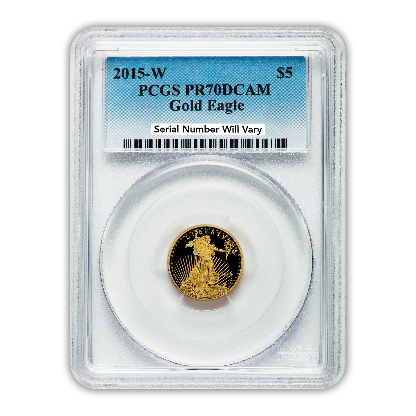 2015 $5 Gold Eagle - 1/10th oz - West Point Proof - PCGS PR70