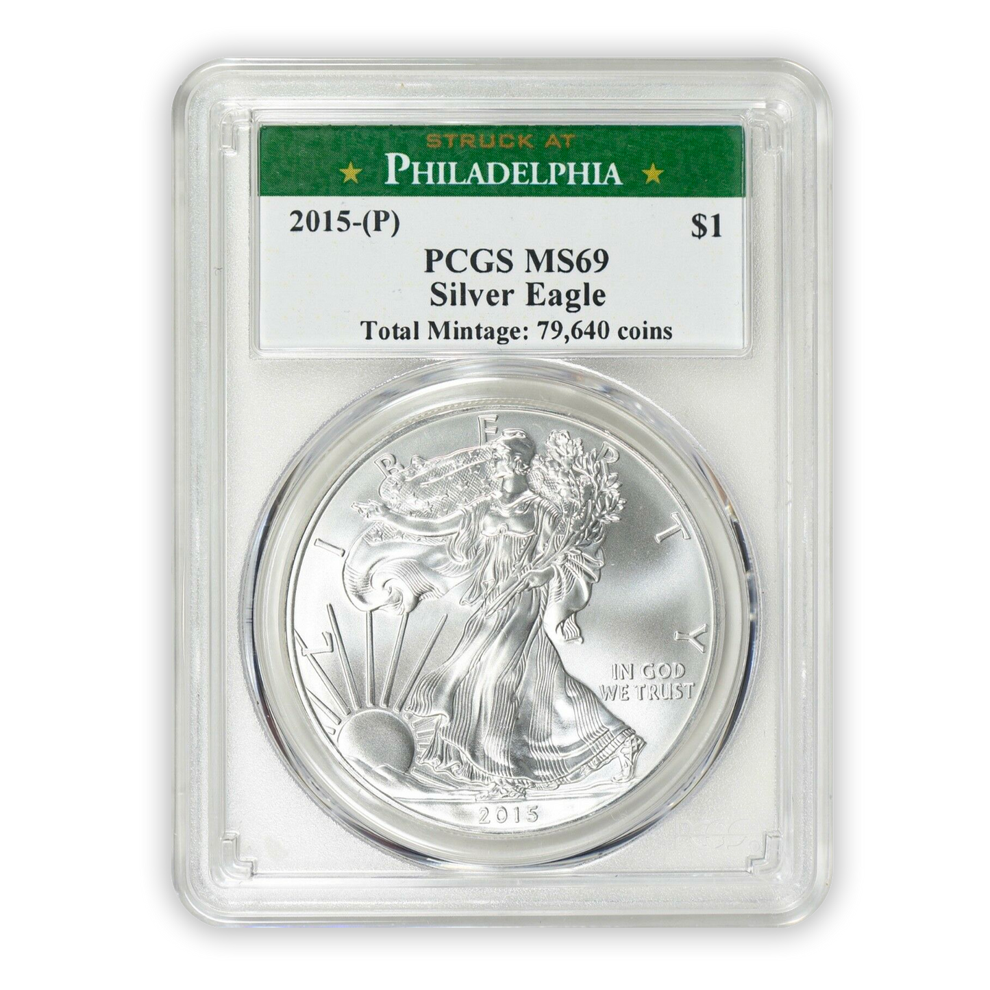 2015 (P) Silver Eagle - Business Strike - PCGS MS69 Philadelphia Label