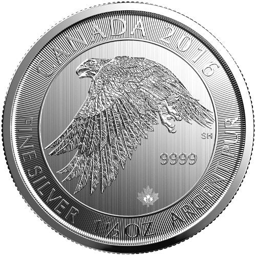 2016 $8 Snow Falcon 1.5 oz Silver - Royal Candian Mint BU