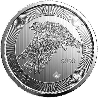 2016 $8 Snow Falcon 1.5 oz Silver - Royal Candian Mint BU