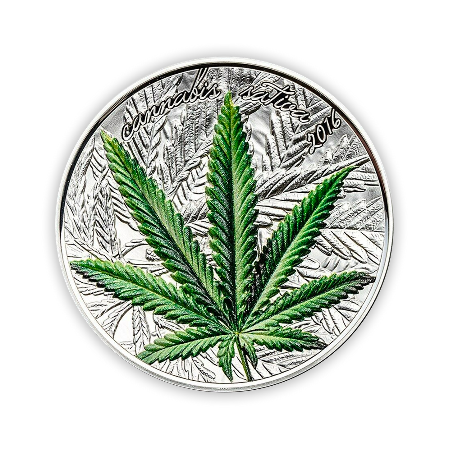 2016 Cannabis Sativa 1 Oz Silver Proof  - Mint of Benin