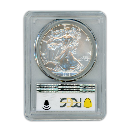 2016 Silver Eagle - Mint Error - Struck Through Reverse PCGS MS67