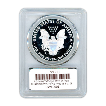 2017-S Silver Eagle Congratulations - First Day of Issue - Deep Cameo PCGS PR 70