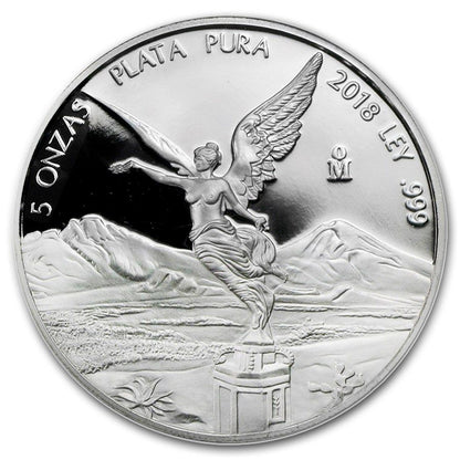 2018 Libertad 5 Oz Silver Proof - Casa de Moneda de Mexico