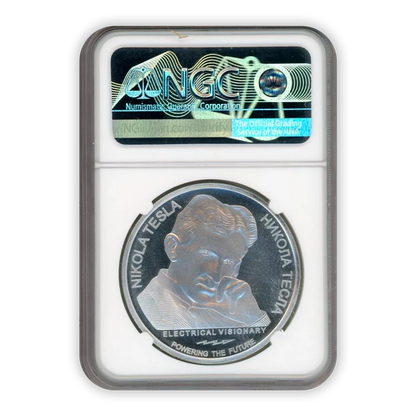 2018 Nikola Tesla 1 Oz Silver - Serbian Mint - NGC MS69