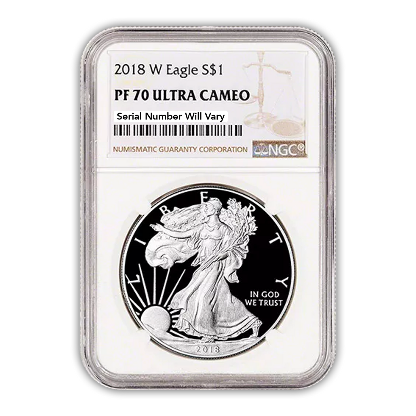 2018 Silver Eagle - Proof - NGC PF70 - CoinsTV