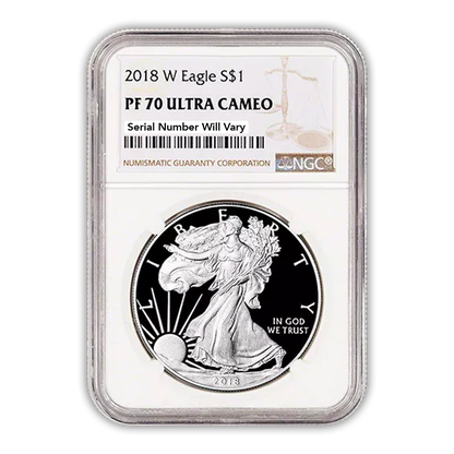 2018 Silver Eagle - Proof - NGC PF70 - CoinsTV