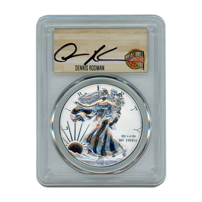 2019 -W Silver Eagle Enhanced Reverse Proof - PCGS PR70 Dennis Rodman Label